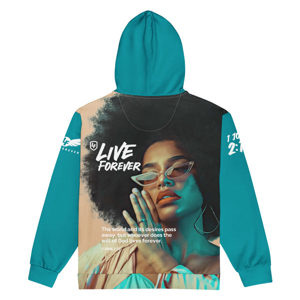 Liveforever Afro Unisex zip hoodie